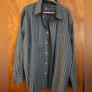 Chaps Blue Casual Button Down Shirt XL